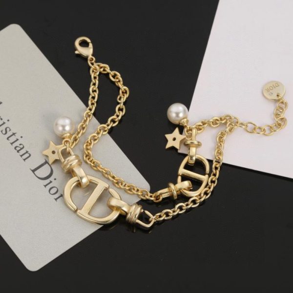 Bracelet double couche de tempérament de niche de luxe léger Dior