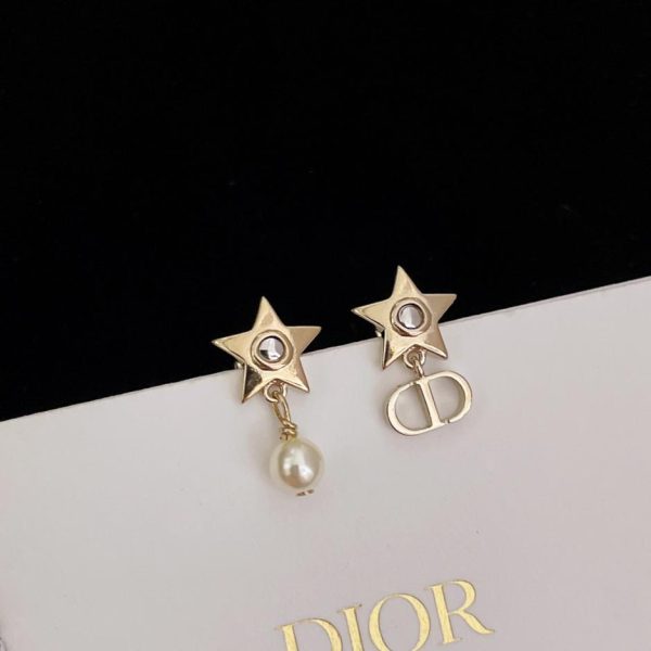 Boucles d'oreilles perles étoiles Dior