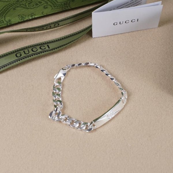 Bracelet double g entrelacé en sergé Gucci