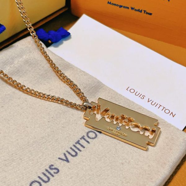Collier homme grand modèle lame en or LOUIS VUITTON