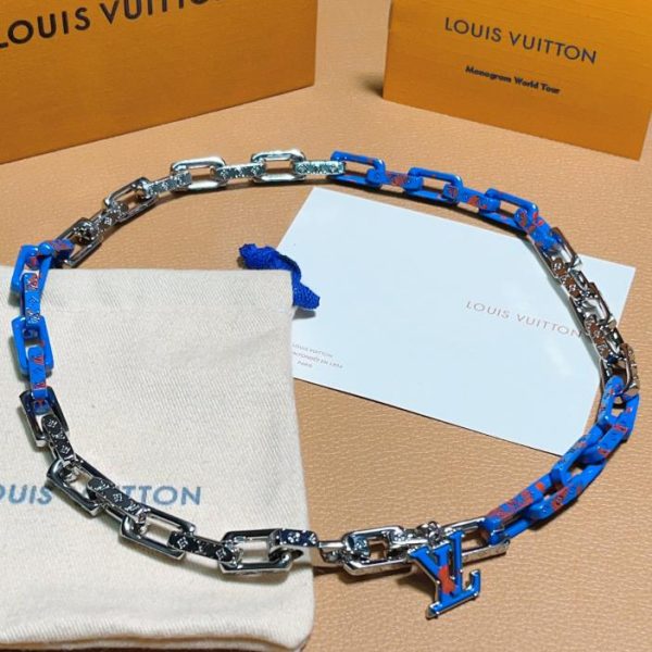 Collier chaîne en acier inoxydable LOUIS VUITTON