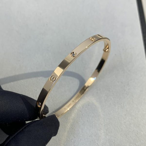 Bracelet Love à six diamants version étroite Cartier