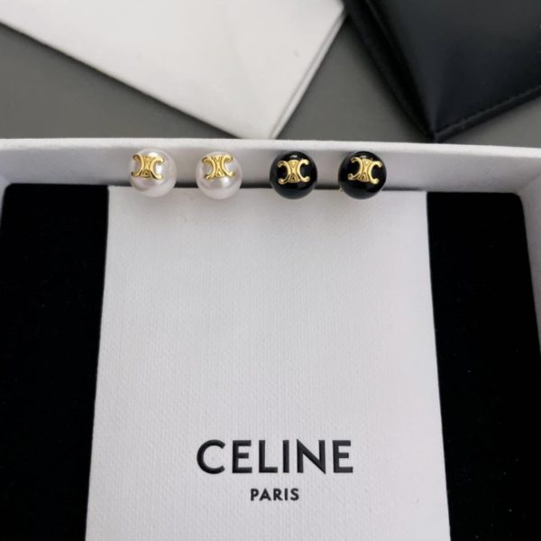 Boucles d'oreilles Arc de Triomphe Céline à une seule perle