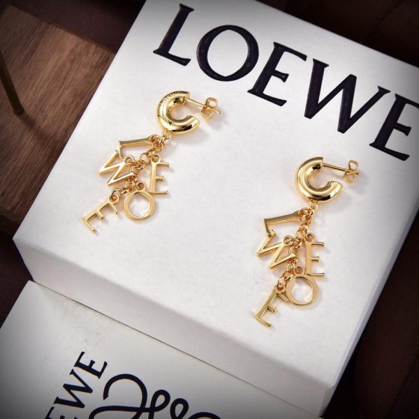 Boucles d'oreilles clous en or LOEWE