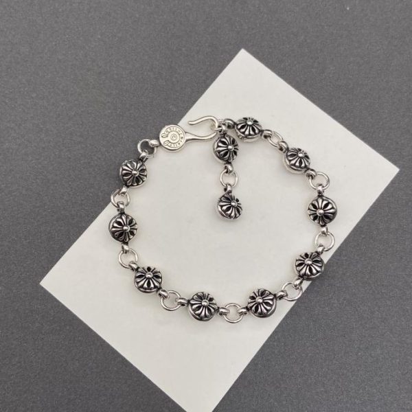 Bracelet à fleurs avec croix Chrome Hearts