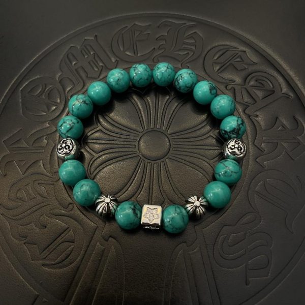 Bracelet turquoise multi-éléments vintage Chrome Hearts