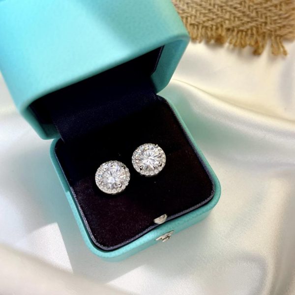 Boucles d'oreilles Tiffany deux carats