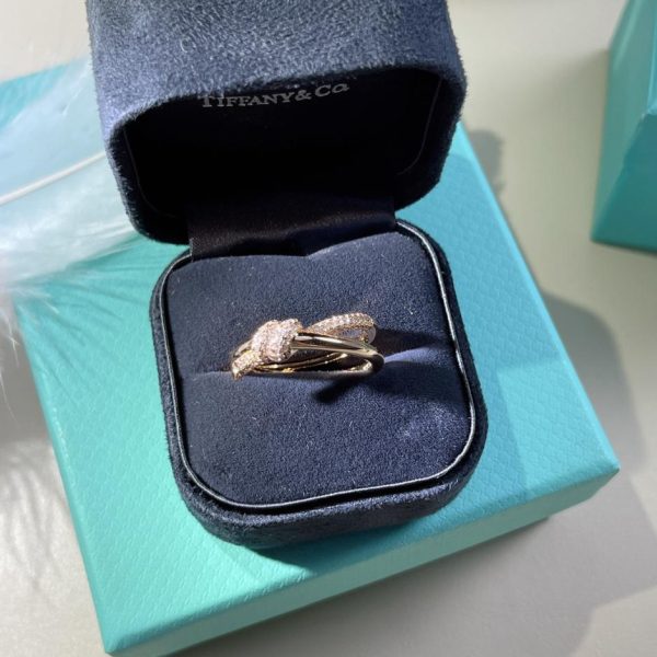 Bague double rang nœud Tiffany T