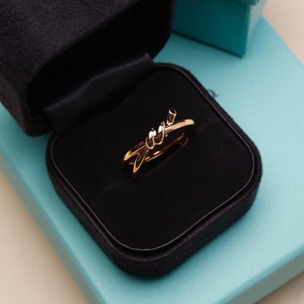 Bague double rang nœud Tiffany T