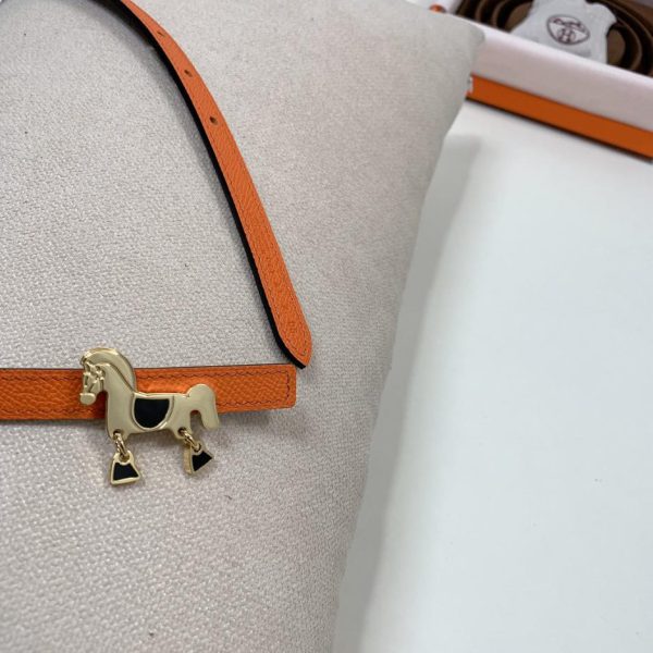 Hermes women's thin belt