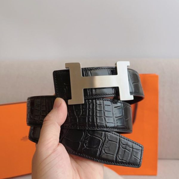 Hermes double-sided leather belt 38mm