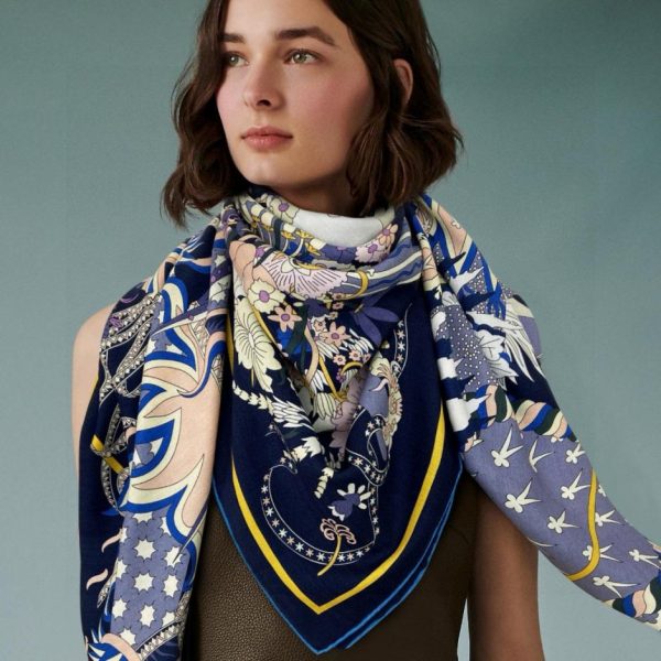 Foulard carré en cachemire Hermès
