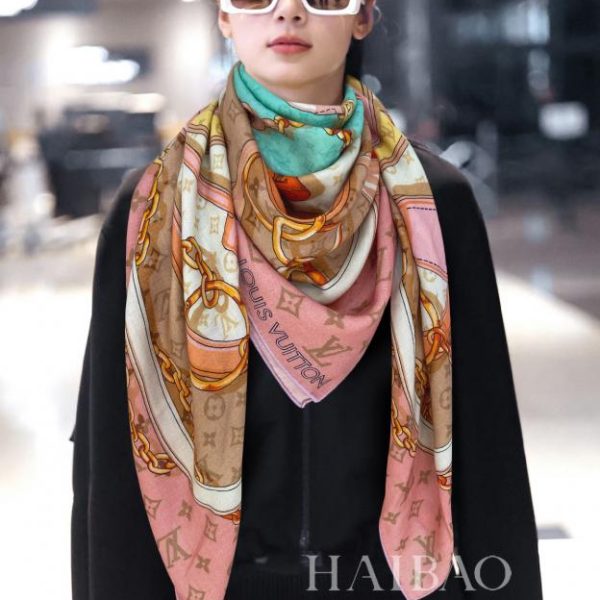 Foulard carré en cachemire Louis Vuitton