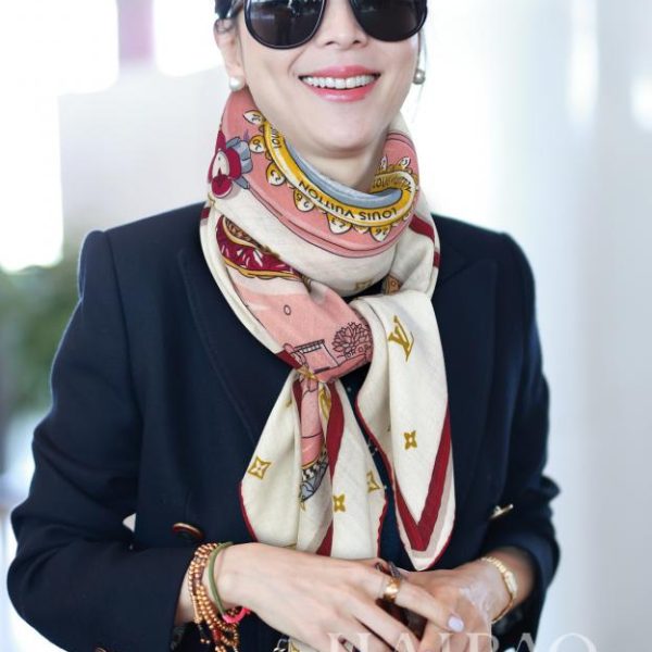 Foulard carré en cachemire Louis Vuitton
