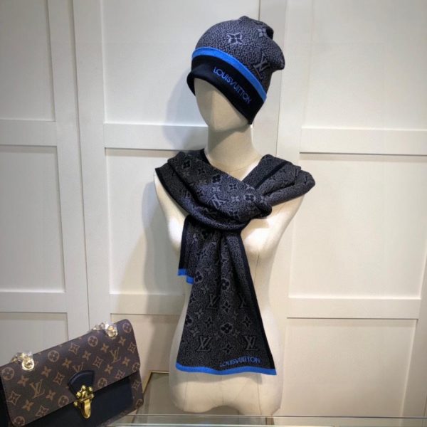 Chapeau + écharpe de la série costume Louis Vuitton