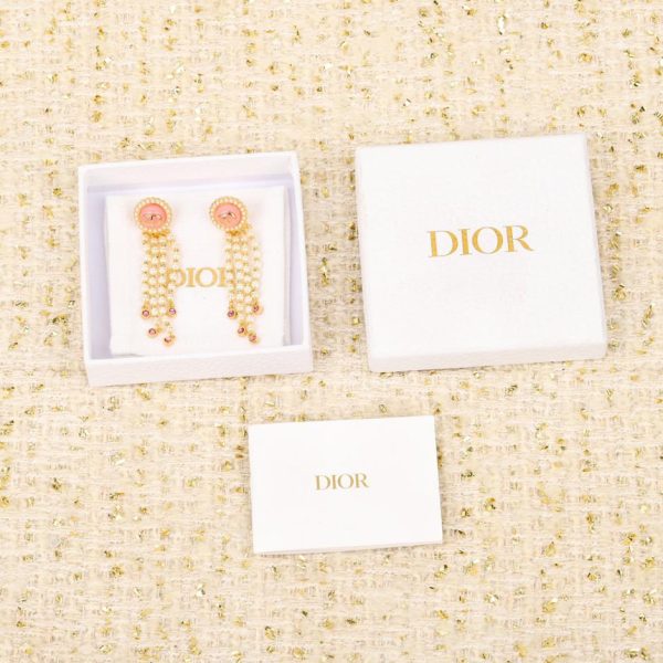 Boucles d'oreilles en perles de verre Dior