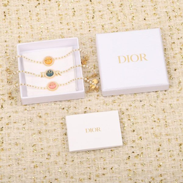 Bracelet en perles de verre multicolores Dior