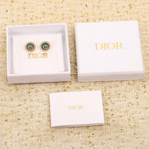 Boucles d'oreilles en perles de verre Dior