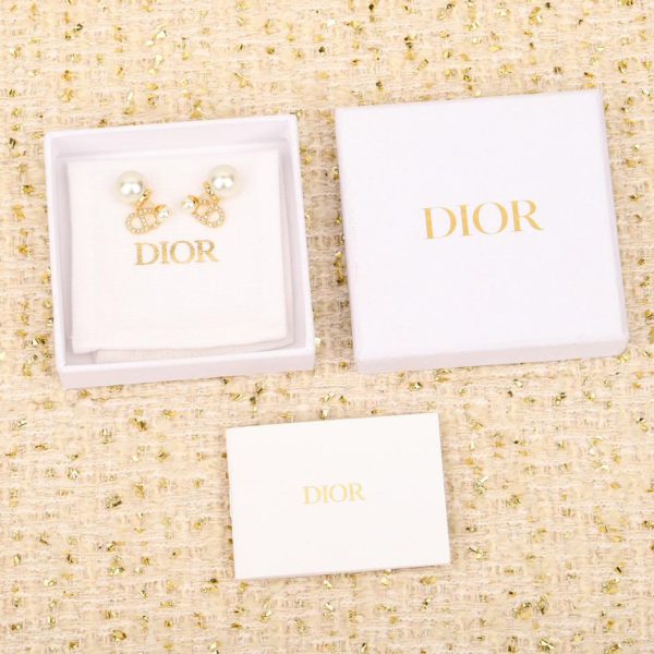 Boucles d'oreilles CD Dior Pearl Full Diamond