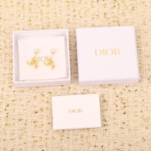 Boucles d'oreilles oiseau en or Dior