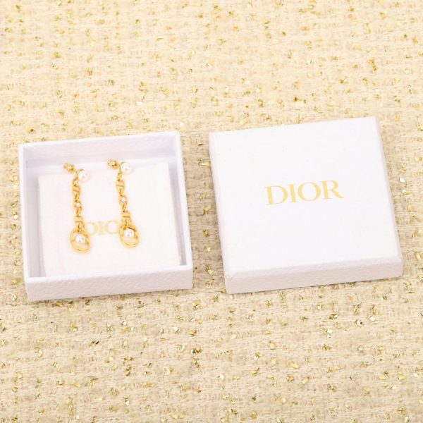 Boucles d'oreilles perles ovales Dior