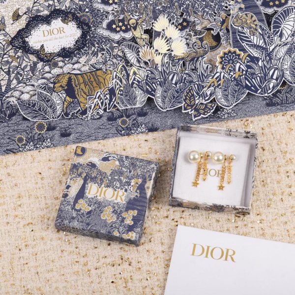 Boucles d'oreilles perles étoile Dior