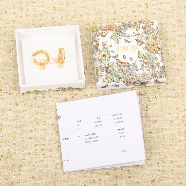 Boucles d'oreilles lettre Dior
