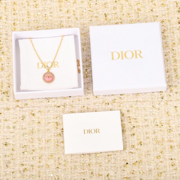 Bracelet collier en caoutchouc rose Dior
