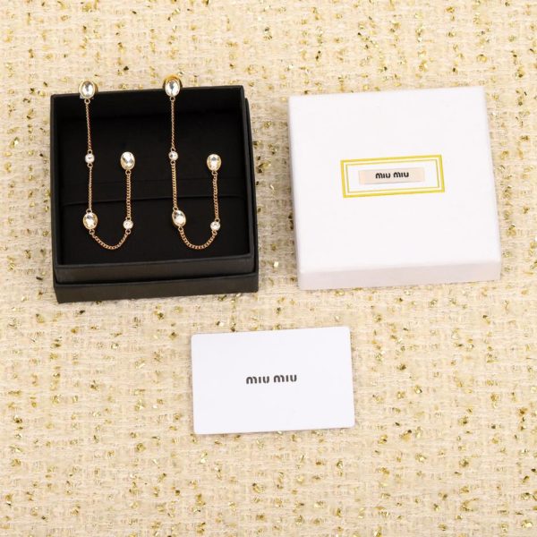 Boucles d'oreilles strass Miu Miu