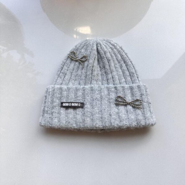 Margiela MM6 nouveau bonnet tricoté à nœud