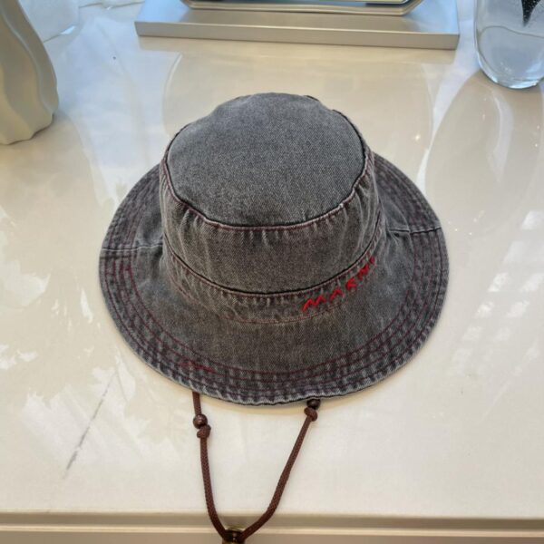 MARNI automne nouveau chapeau de pêcheur en denim lavé pour hommes et femmes