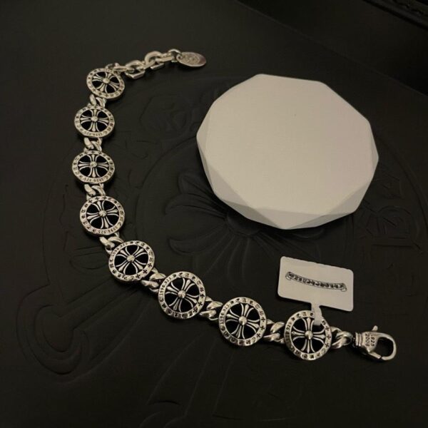 [Qualité comptoir] Nouveau bracelet croix ronde Chrome Hearts (35B4)