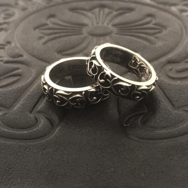Bague de vigne éternelle coeur de corbeau (C85C)