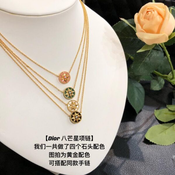Collier boussole étoile à huit branches Dior (F9BC)