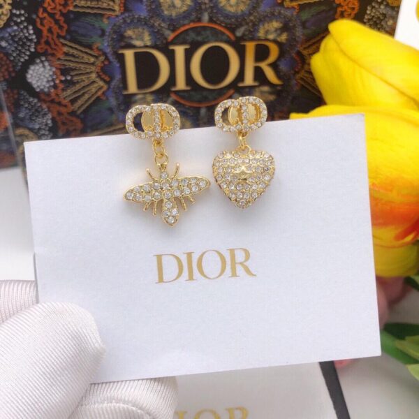 Boucles d'oreilles CD Dior Little Bee Diamond Love Counter New Style (C2AA)