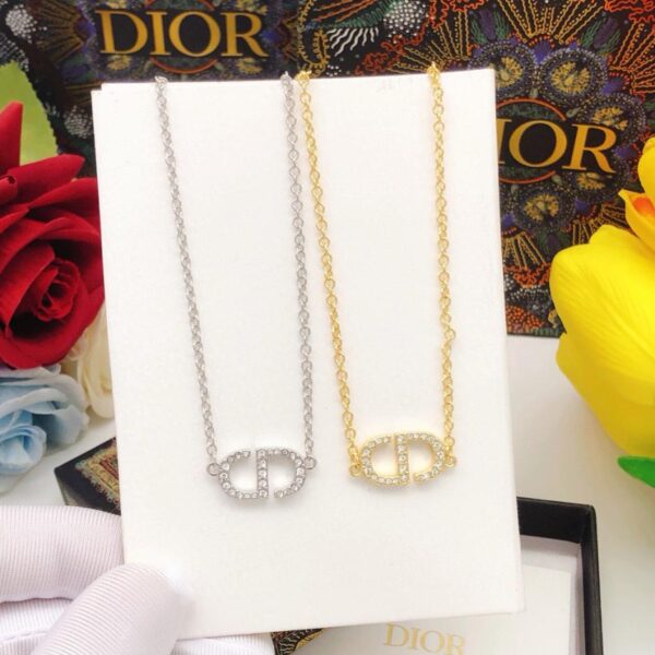 Dior dernier collier mini CD argent (4117)