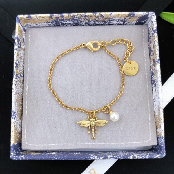 Dior Nouveau bracelet Dior CD Bee Pearl Bracelet (73D6)