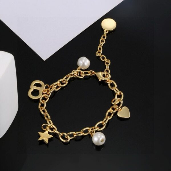Dior nouveau bracelet vintage lettre CD étoile (AF87)