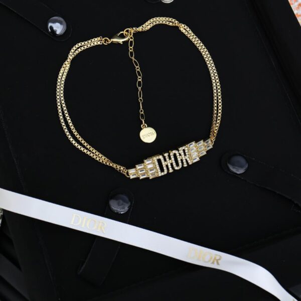 Collier lettre diamant carré Step Dior Heavy Industry, (6AAF)