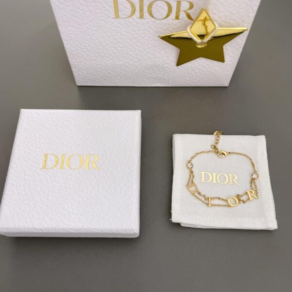 Bracelet double couche lettre Dior (7CF3)