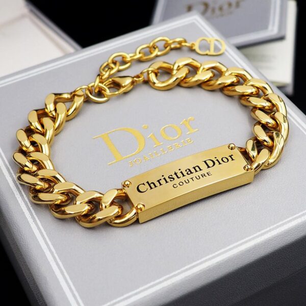 Bracelet en jean lettre Dior or (762D)