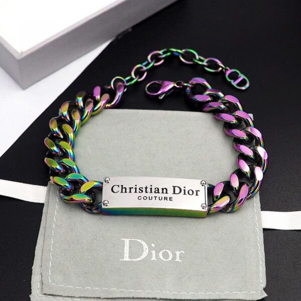 Ensemble chaîne en jean lettre Dior Bracelet couleur trempé (CF93)
