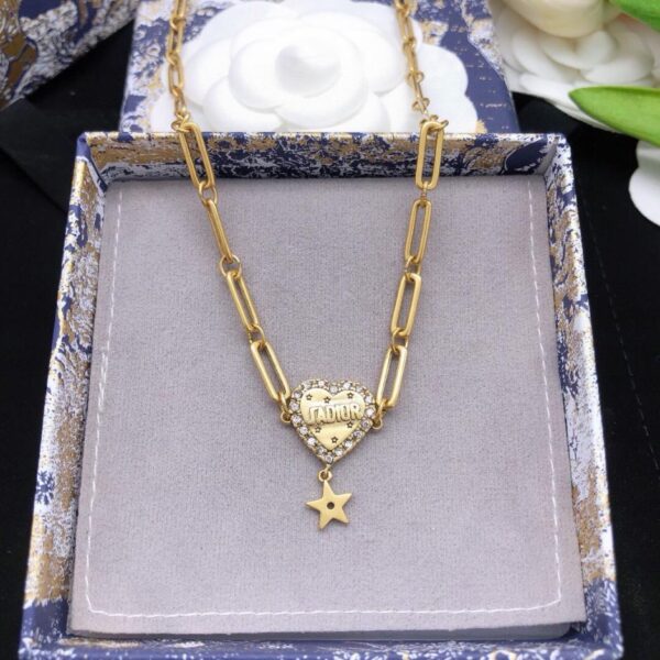 Dior️Collier Collier incrusté d'amour (C074)
