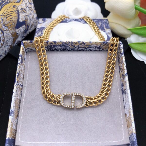 Dior nouveau collier double épaisseur (6987)