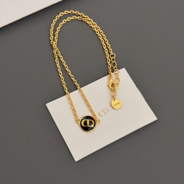 Collier rond noir Dior (5A9F)