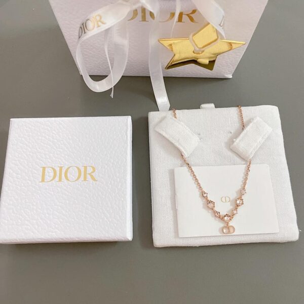 Collier diamant sept étoiles Dior or rose (090C)