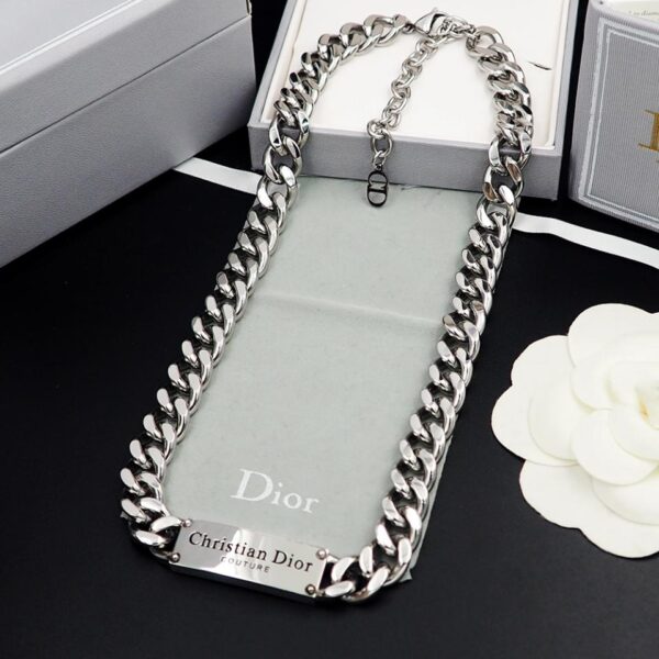 Collier en jean lettre Dior argent (3C8E)