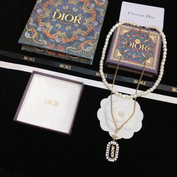 Dior nouveau collier double épaisseur compteur nouveau modèle (5674)