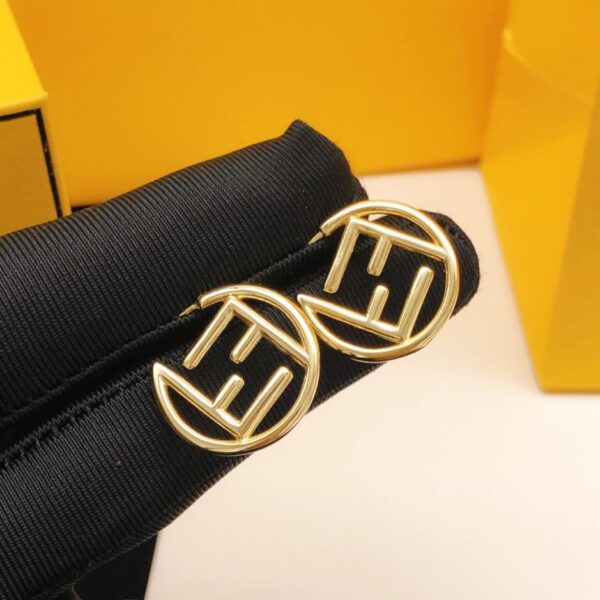 Fendi boucles d'oreilles rondes FF brillant (DC3C)