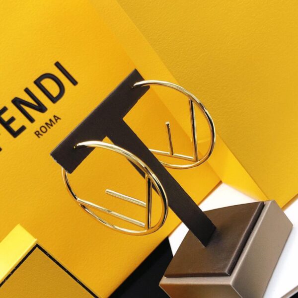 Fendi boucles d'oreilles grand rond brillant (1753)